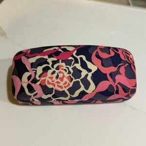 Vera Bradley Hard Clamshell Glasses Case Katalina Pink Floral Flip Top‎ 6.5"